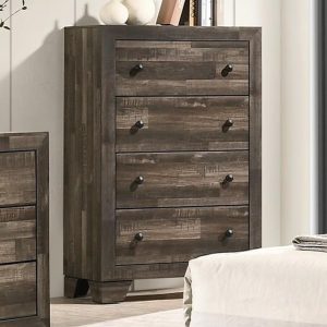 4-Door Atticus Brown Chest Drawer