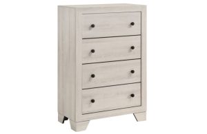 4-Door Atticus White Chest Drawer