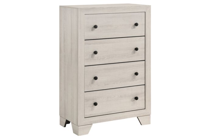 4-Door Atticus White Chest Drawer