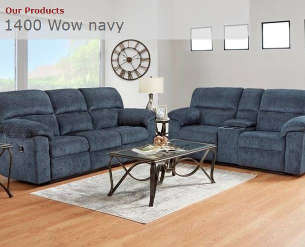 1400 Wow Navy Sofa Set