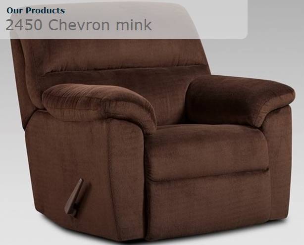 2450 Chevron Mink Rocking Recliner