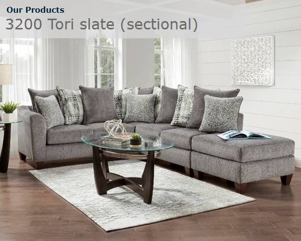3200 Tori Slate Sectional Sofa Set