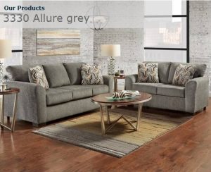 3330 Allure Grey Sofa Set
