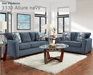3330 Allure Navy Sofa Set