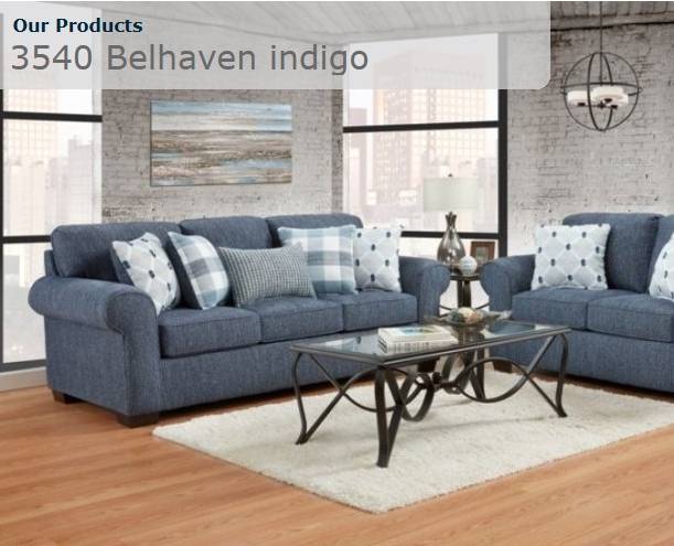 3540 Belhaven Indigo Sofa Set
