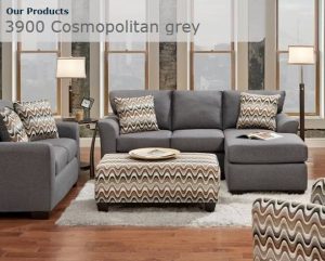 3900 Cosmopolitan Grey Sofa Set