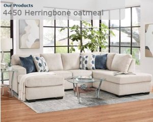 4450 Herringbone Oatmeal Sofa Set