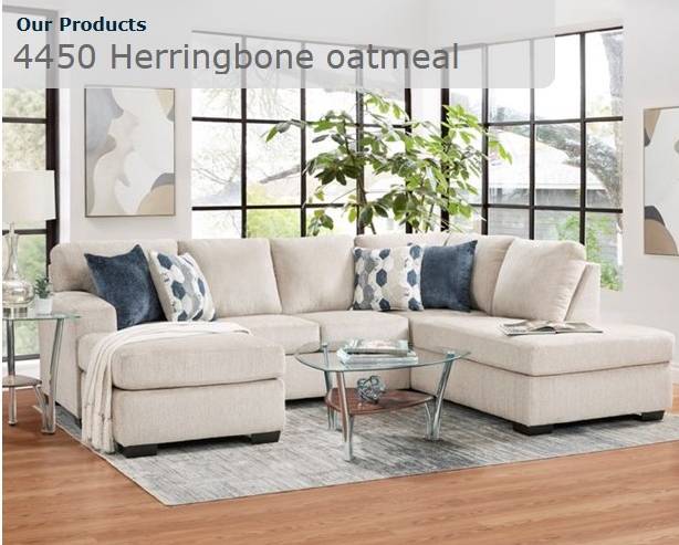 4450 Herringbone Oatmeal Sofa Set