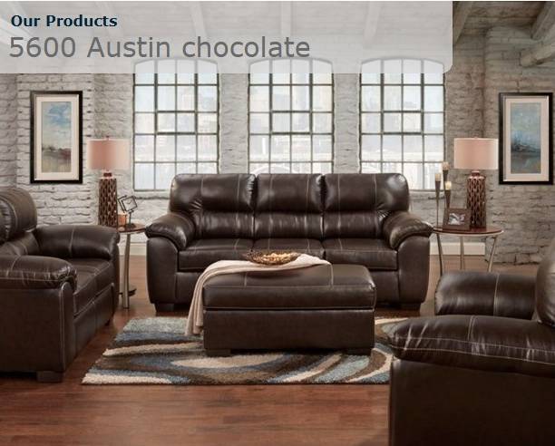 5600 Austin Chocolate Sofa Set