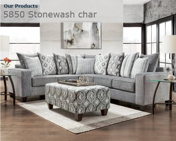 5850 Stonewash Char Sofa Set