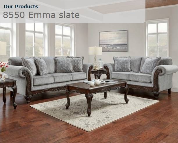 8550 Emma Slate Sofa Set