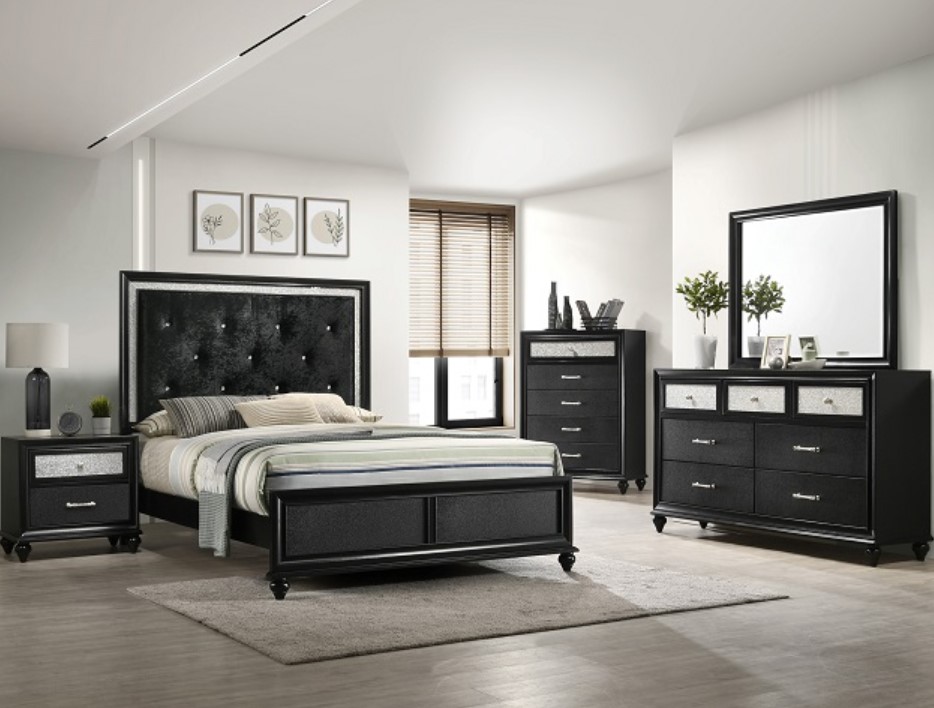 Setb4398 Lila Black Bedroom Group