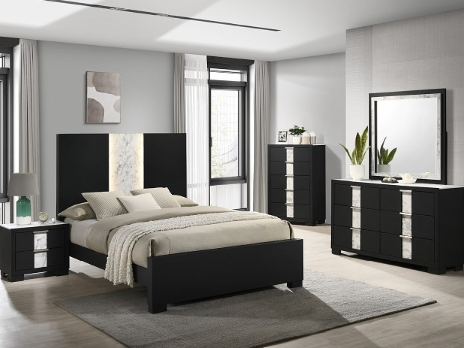 Setb6835 Rangley Black Bedroom Group