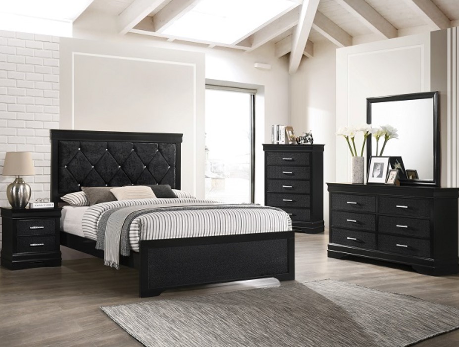 Setb6918 Amalia Black Bedroom Group